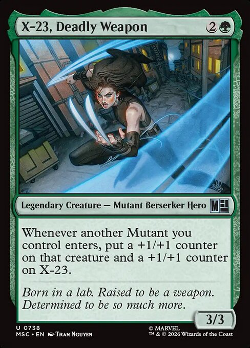 MTG X-23, Deadly Weapon MSC 738 Regular Nonfoil
