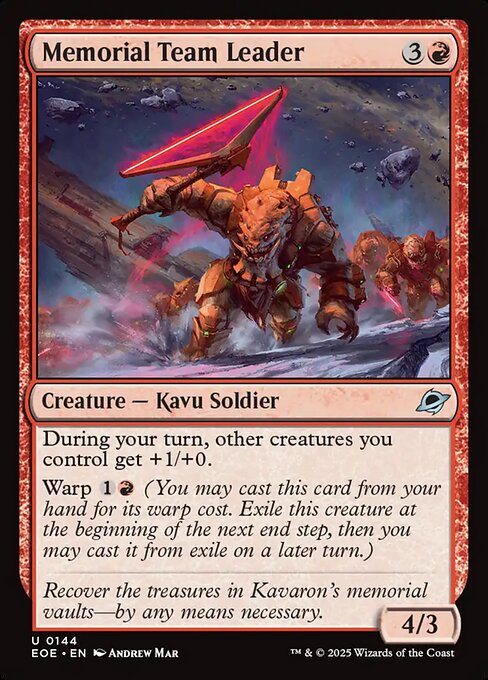 MTG Memorial Team Leader EOE 144 Regular Nonfoil
