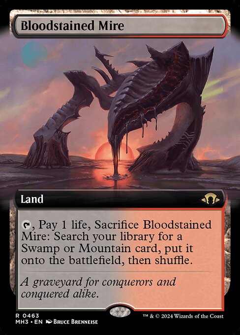 MTG Bloodstained Mire MH3 463 Extended Art Nonfoil