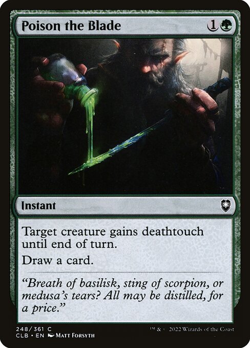 MTG Poison the Blade CLB 248 Regular Nonfoil