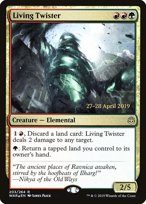 MTG Living Twister PWAR 203S Prerelease Promo Foil front