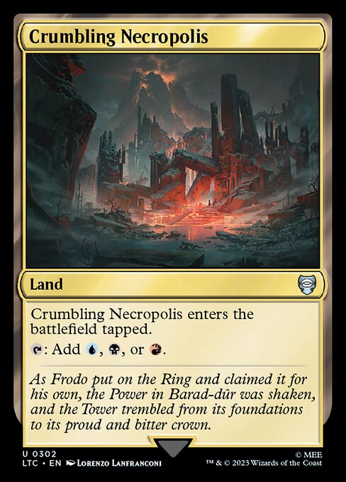 MTG Crumbling Necropolis LTC 302 Alternate Art Nonfoil