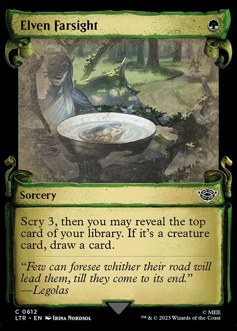 MTG Elven Farsight LTR 612 Showcase Scrolls of Middle-earth Nonfoil