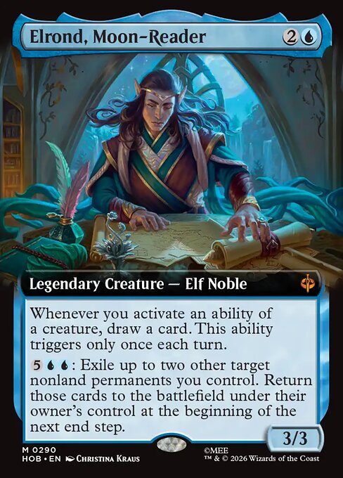 MTG Elrond, Moon-Reader HOB 290 Alternate Art Nonfoil