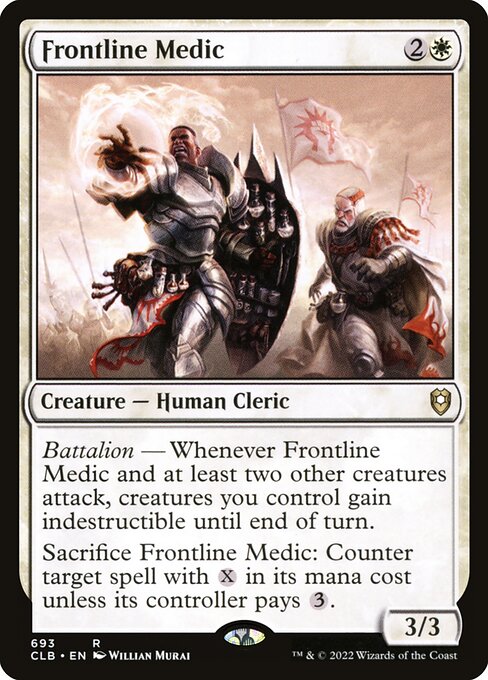 MTG Frontline Medic CLB 693 Commander Deck Nonfoil