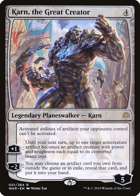 MTG Karn, the Great Creator WAR 001 Standard Nonfoil front