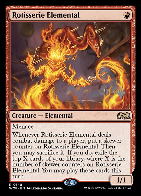 MTG Rotisserie Elemental PWOE 148p Promo Pack Foil