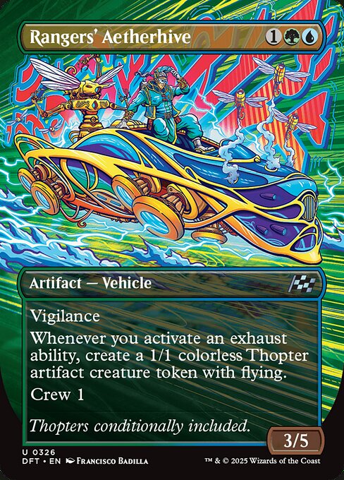 MTG Rangers' Aetherhive DFT 326 Borderless Revved Up Nonfoil