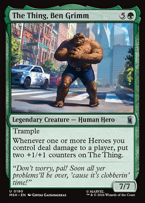 MTG The Thing, Ben Grimm MSH 190 Regular Foil