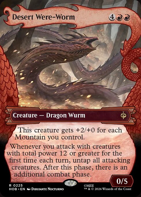 MTG Desert Were-Worm HOB 225 Alternate Art Nonfoil