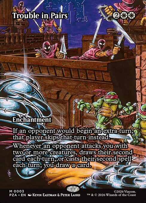 MTG Trouble in Pairs PZA 003 Borderless Source Material Foil
