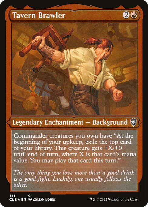 MTG Tavern Brawler CLB 511 Foil Etched Frame Etched
