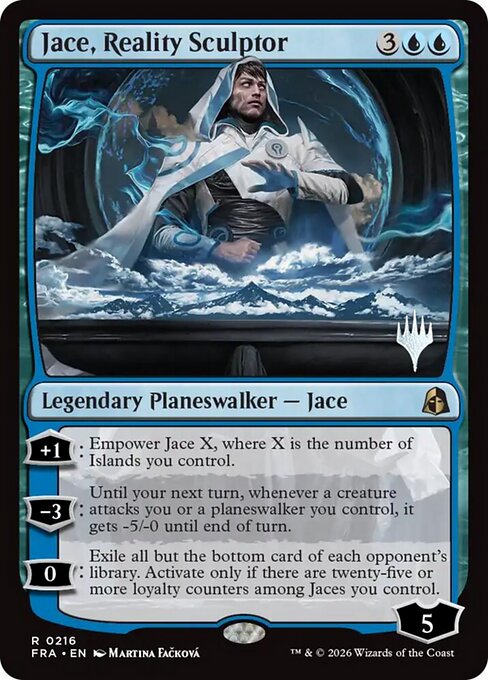 MTG Jace, Reality Sculptor PFRA 216P Promo Pack Nonfoil front