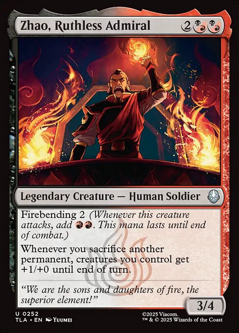 MTG Zhao, Ruthless Admiral TLA 252 Regular Foil