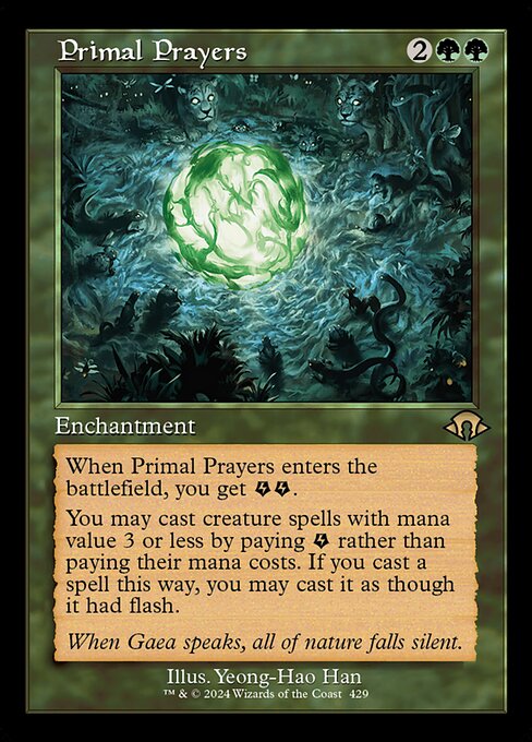 MTG Primal Prayers MH3 429 Retro Frame Nonfoil