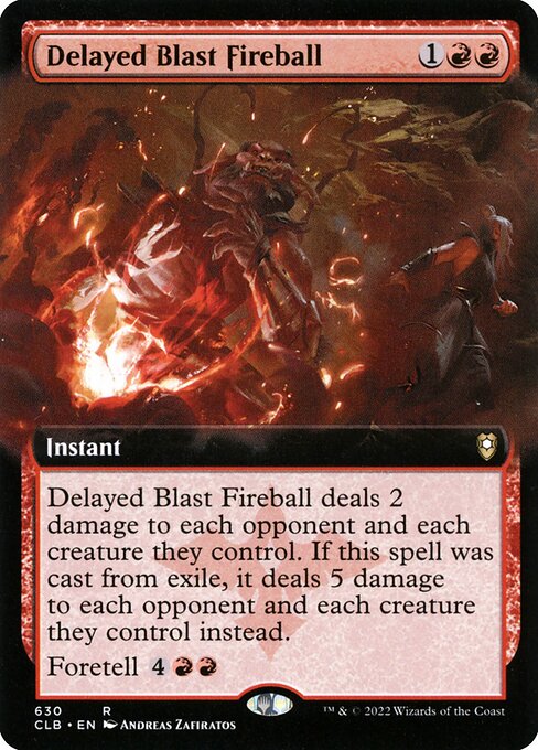 MTG Delayed Blast Fireball CLB 630 Extended Art Nonfoil