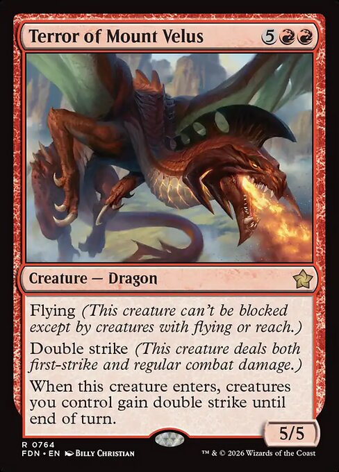 MTG Terror of Mount Velus FDN 764 Welcome Deck Nonfoil