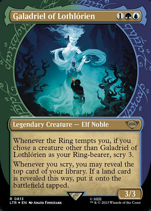 MTG Galadriel of Lothlórien LTR 813 Borderless Surge Foil