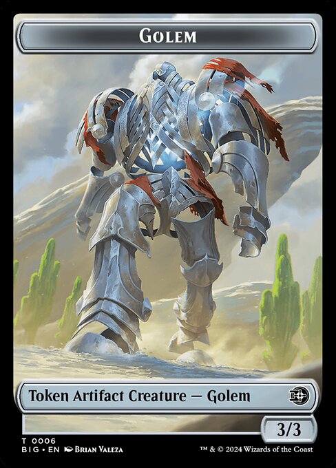 MTG Golem Token BIG 006 Token Foil