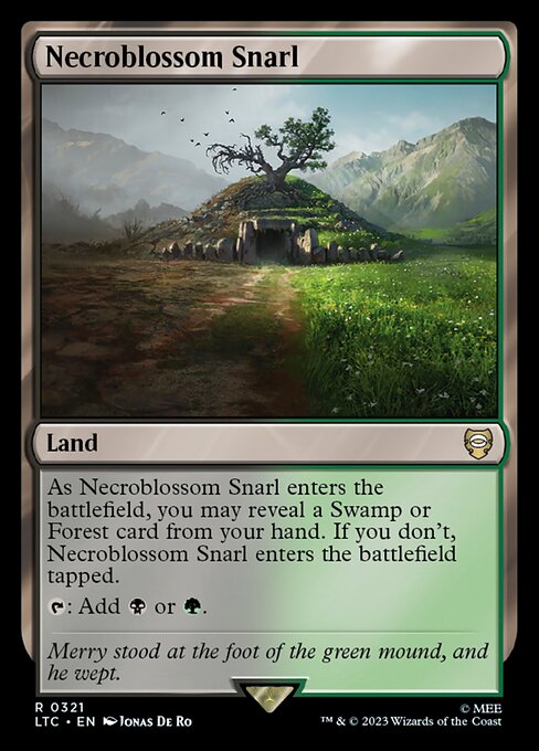 MTG Necroblossom Snarl LTC 321 Alternate Art Nonfoil