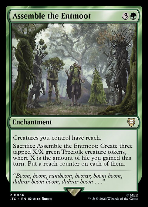 MTG Assemble the Entmoot LTC 036 Regular Nonfoil