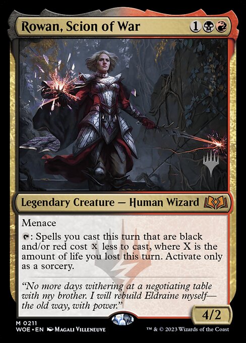 MTG Rowan, Scion of War PWOE 211p Promo Pack Foil