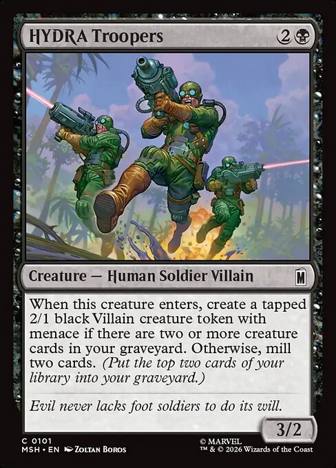 MTG HYDRA Troopers MSH 101 Regular Foil