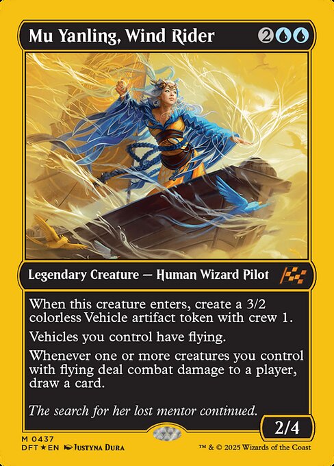 MTG Mu Yanling, Wind Rider DFT 437 Regular First-Place Foil