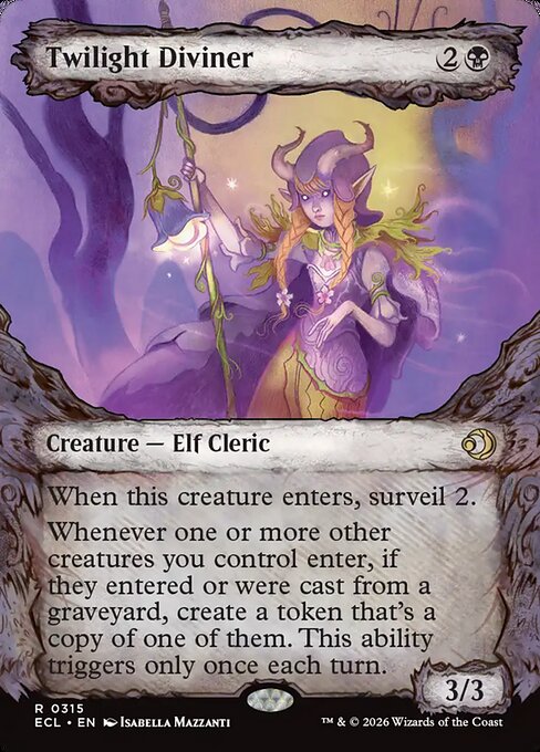 MTG Twilight Diviner ECL 315 Borderless Foil