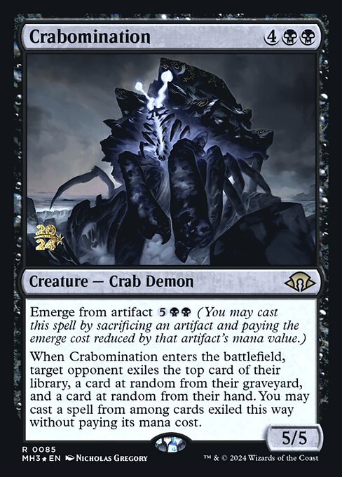 MTG Crabomination PMH3 085s Prerelease Foil