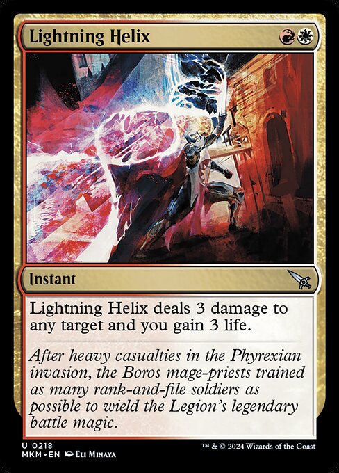 MTG Lightning Helix MKM 218 Regular Foil