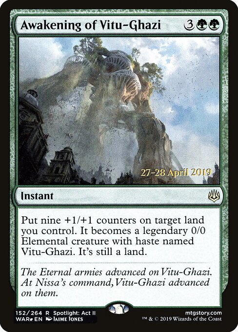 MTG Awakening of Vitu-Ghazi PWAR 152S Prerelease Promo Foil front