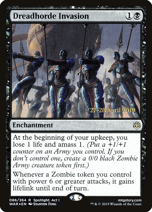 MTG Dreadhorde Invasion PWAR 086S Prerelease Promo Foil front