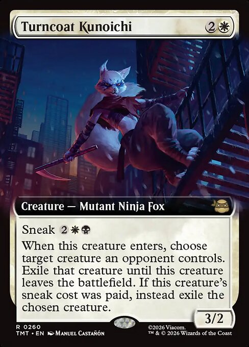MTG Turncoat Kunoichi TMT 260 Extended Art Foil