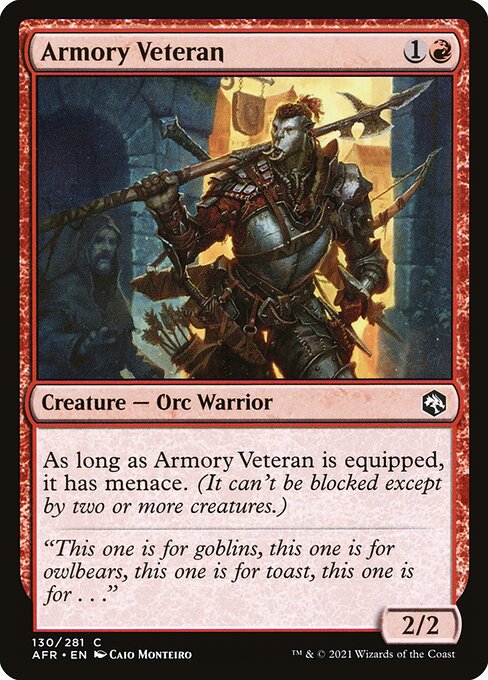 MTG Armory Veteran AFR 130 Regular Foil