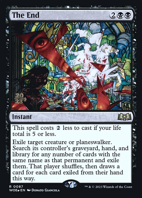 MTG The End PWOE 087s Prerelease Foil