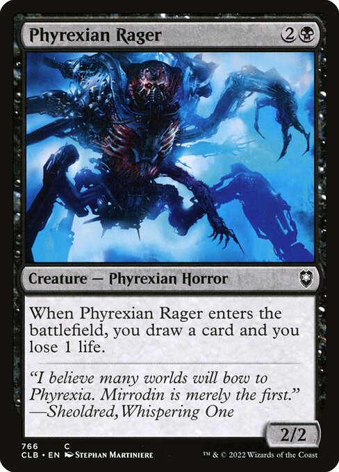 MTG Phyrexian Rager CLB 766 Commander Deck Nonfoil