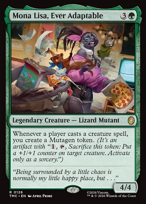 MTG Mona Lisa, Ever Adaptable TMC 126 Turtle Team-Up Nonfoil