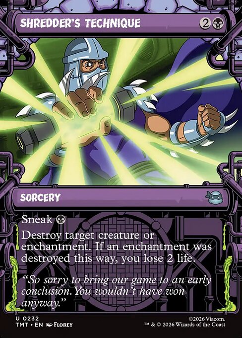 MTG Shredder's Technique TMT 232 Sewer Frame Nonfoil