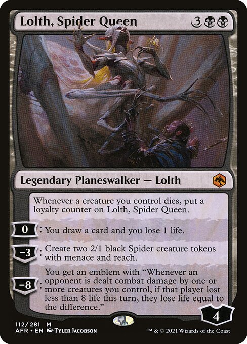 MTG Lolth, Spider Queen AFR 112 Regular Nonfoil