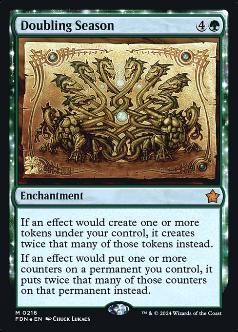 MTG Doubling Season PFDN 216s Prerelease Foil