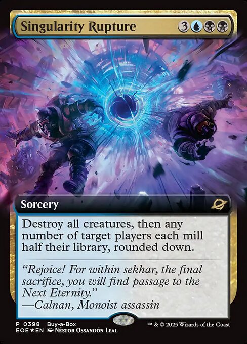 MTG Singularity Rupture EOE 398 Extended Art Buy a Box Promo Foil