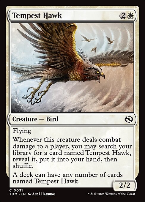 MTG Tempest Hawk TDM 031 Regular Nonfoil