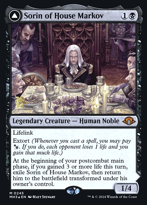 MTG Sorin of House Markov // Sorin, Ravenous Neonate PMH3 245s Prerelease Foil