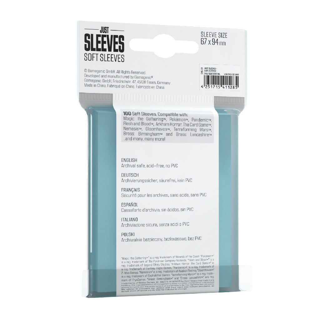 Gamegenic Just Sleeves Soft Sleeves (100 Sleeves Per Pack)