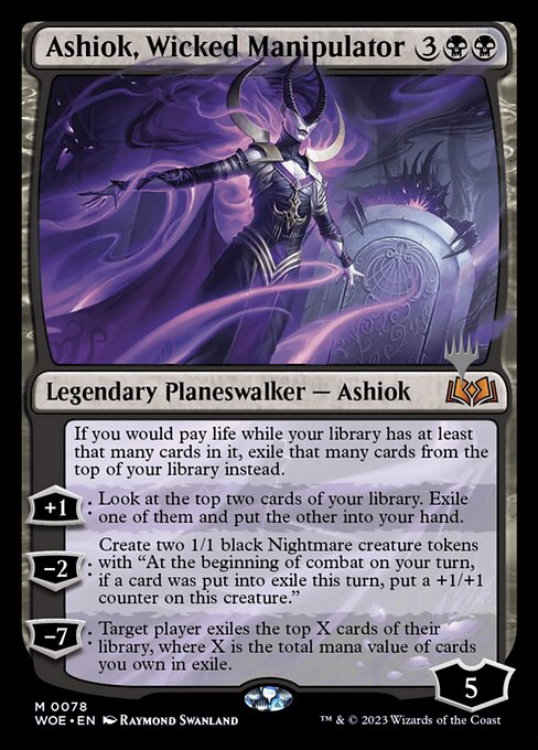 MTG Ashiok, Wicked Manipulator PWOE 078p Promo Pack Foil