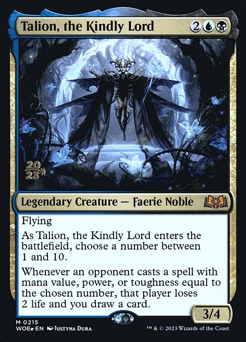 MTG Talion, the Kindly Lord PWOE 215s Prerelease Foil