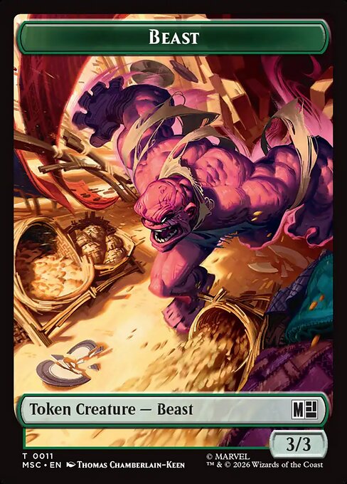 MTG Beast Token MSC 011 Token Foil