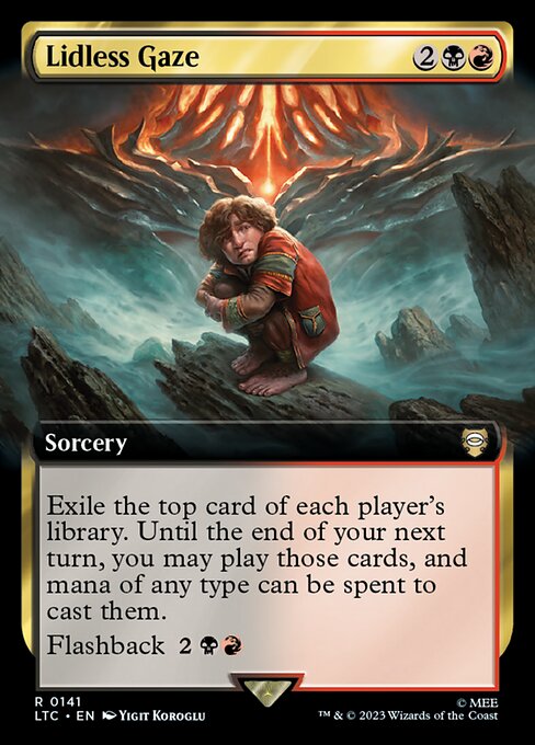 MTG Lidless Gaze LTC 141 Extended Art Nonfoil