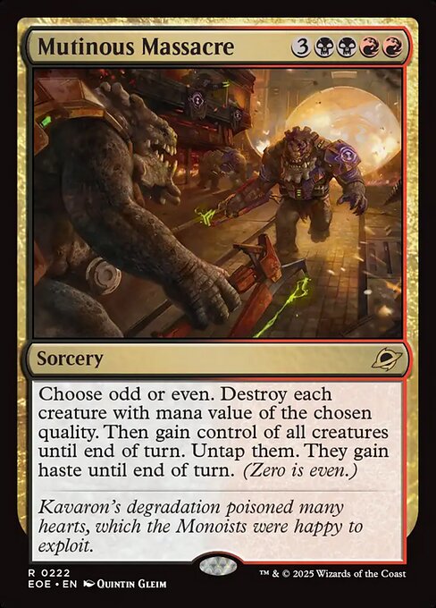 MTG Mutinous Massacre EOE 222 Regular Foil